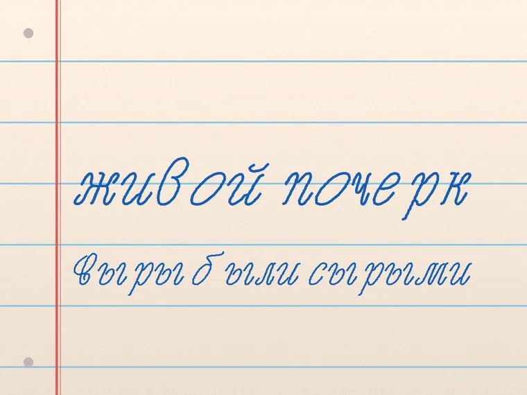 Пример почерка Amelia script
