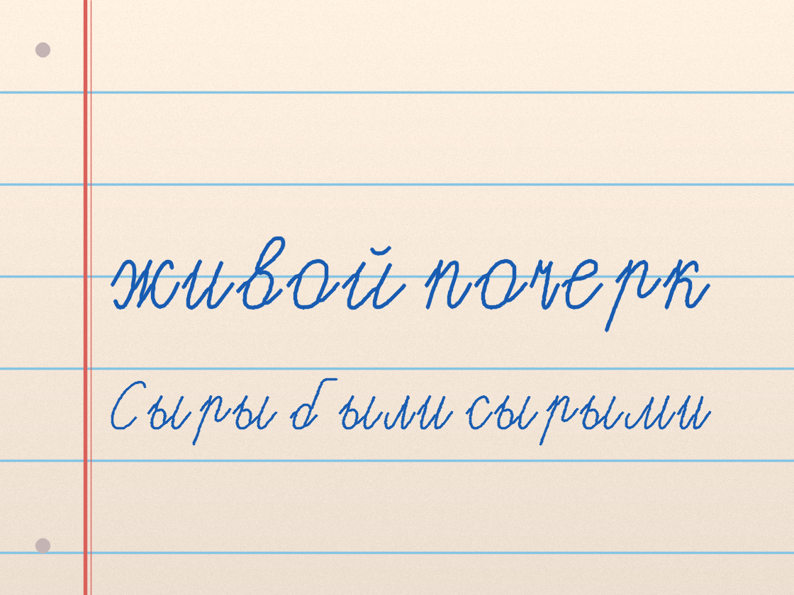 Полноразмерный пример почерка Propisi Cyr Lat